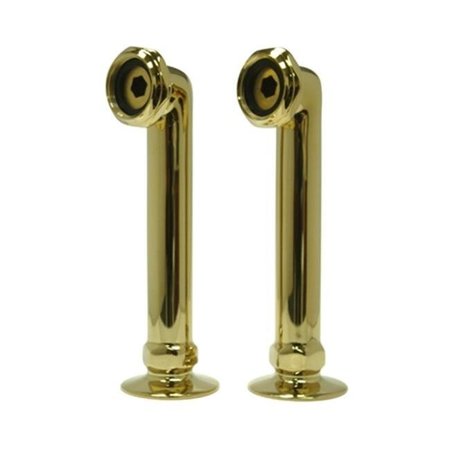 KINGSTON BRASS Kingston Brass AE6RS2 6 in. Aqua Eden Deck Mount Riser for Faucet; Polished Brass AE6RS2